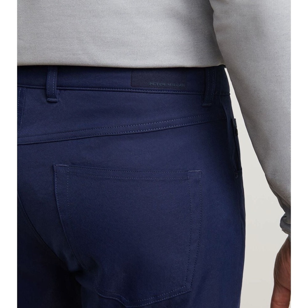 NWT Peter Millar EB66 Crown Sport Performance Five Pocket Mens 40x32 Navy Pant - Picture 3 of 5